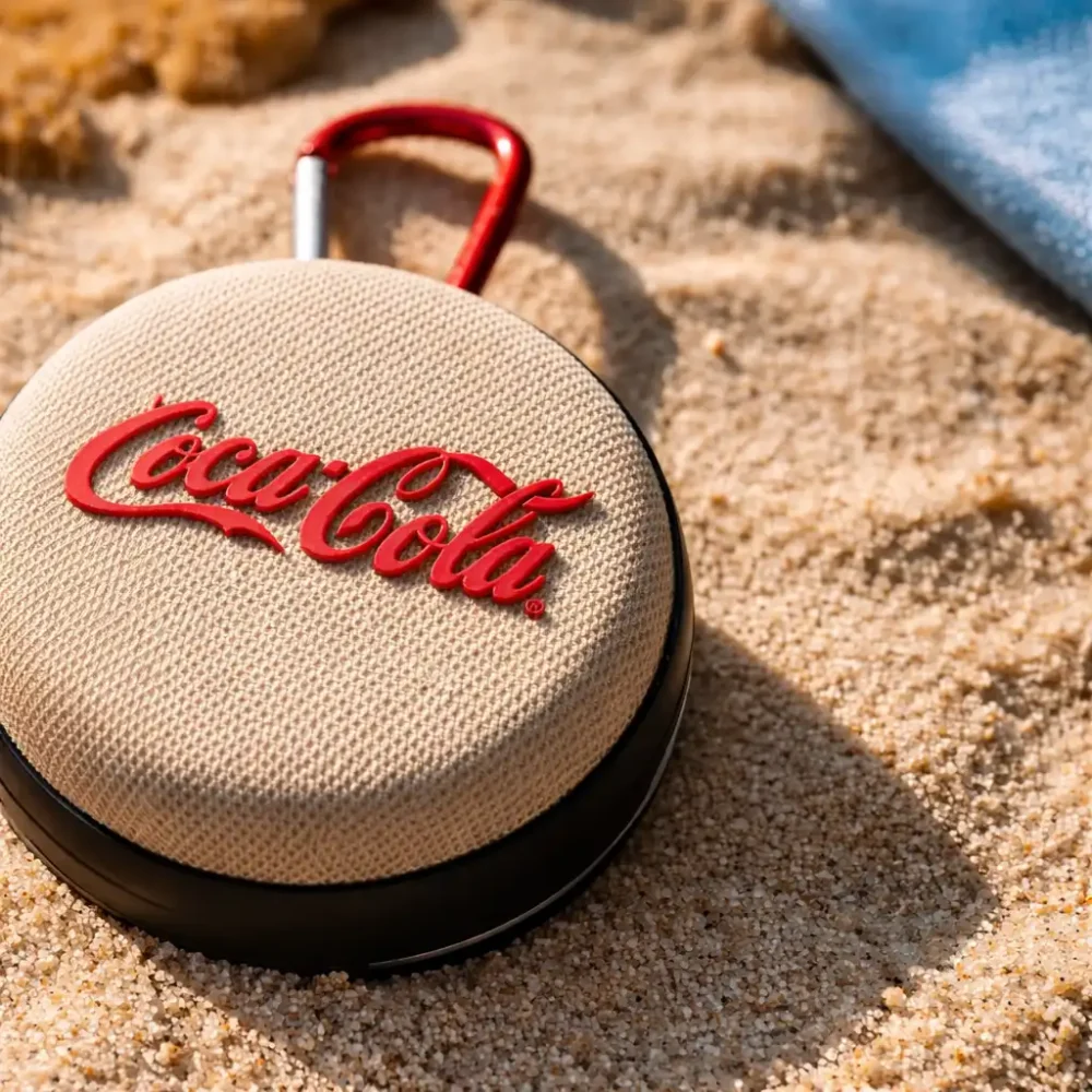 IPX4 SPEAKER MET LOGO EMBOSSING IN 2D